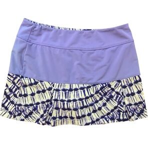 Jerdog Skort - M lavender purple , white , nylon spandex